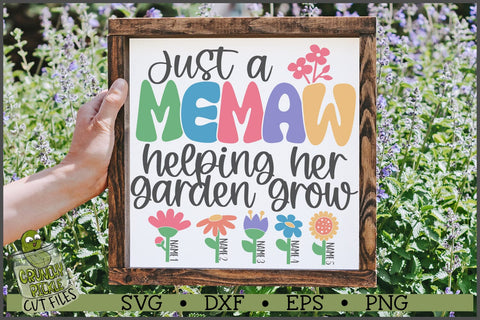 Memaw Helping Her Garden Grow SVG File SVG Crunchy Pickle 