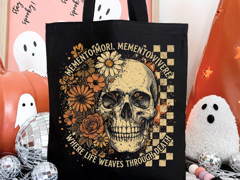 Memento Mori Floral Skull PNG, Gothic Skull Sublimation Design SVG DesignDestine 
