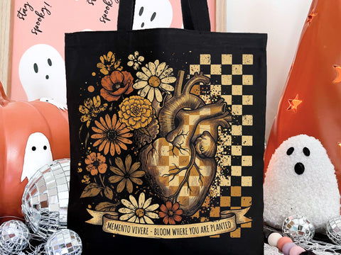 Memento Vivere Heart PNG, Anatomical Heart Floral Png SVG DesignDestine 