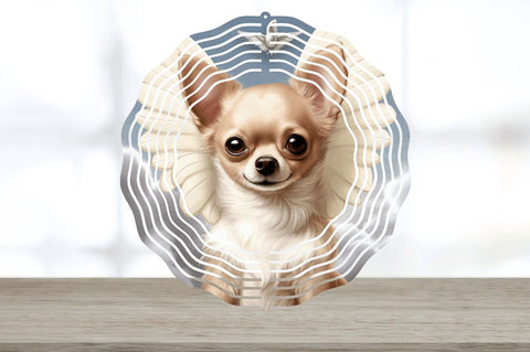 Memorial Angel Chihuahua Dog Wind Spinner Sublimation Regulrcrative 