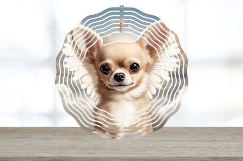 Memorial Angel Chihuahua Dog Wind Spinner Sublimation Regulrcrative 