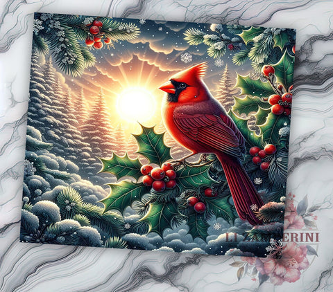 Memorial Cardinal Tumbler Wrap, Cardinal Tumbler, Memorial Design, 20oz Wrap, Sublimation Design, In Loving Memory Cup, Sympathy Gift, Nature Drinkware Sublimation Li Zamperini 