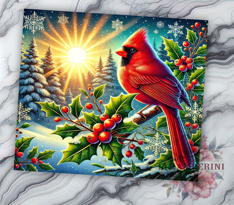 Memorial Cardinal Tumbler Wrap, Cardinal Tumbler, Memorial Design, 20oz Wrap, Sublimation Design, In Loving Memory Cup, Sympathy Gift, Nature Drinkware Sublimation Li Zamperini 