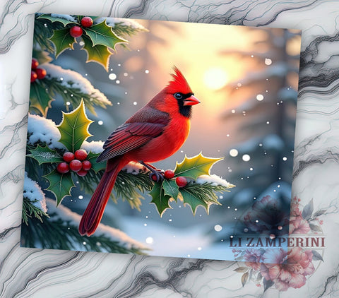 Memorial Cardinal Tumbler Wrap, Cardinal Tumbler, Memorial Design, 20oz Wrap, Sublimation Design, In Loving Memory Cup, Sympathy Gift, Nature Drinkware Sublimation Li Zamperini 