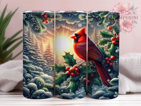 Memorial Cardinal Tumbler Wrap, Cardinal Tumbler, Memorial Design, 20oz Wrap, Sublimation Design, In Loving Memory Cup, Sympathy Gift, Nature Drinkware Sublimation Li Zamperini 