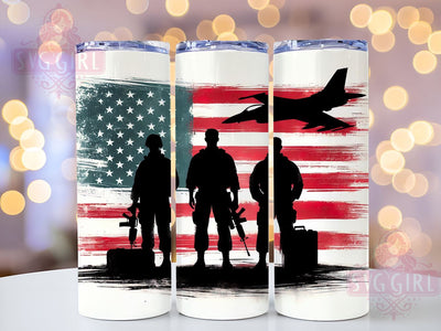 Memorial Day Patriotic 20oz Tumbler Wrap Sublimation Design, Straight Tapered Tumbler Wrap, Veterans Tumbler Png, Instant Digital Download Sublimation SvggirlplusArt 