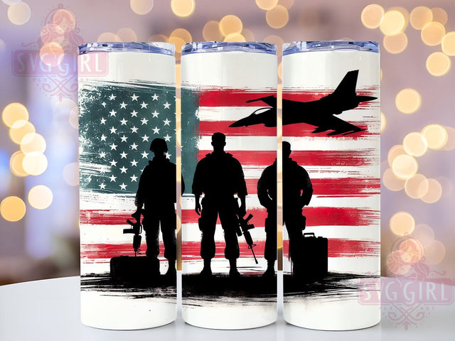 Memorial Day Patriotic 20oz Tumbler Wrap Sublimation Design, Straight Tapered Tumbler Wrap, Veterans Tumbler Png, Instant Digital Download Sublimation SvggirlplusArt 