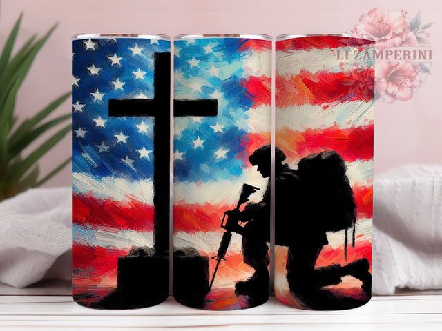 Memorial Day Patriotic Tribute Tumbler, Red White Blue Tumbler, Patriotic Sublimation Design, 4th Of July Tumbler Wrap, USA Flag Tumbler Wrap, America Pride Tumbler Sublimation Li Zamperini 