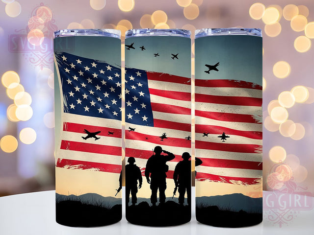 Memorial Day Patriotic Tumbler Wrap, Patriotic Drinkware, Veterans Sublimation Design, 20Oz Tumbler Wrap, American Flag Cup Wrap, Military Appreciation Drinkware, Memorial Gift Tumbler Wrap Sublimation SvggirlplusArt 
