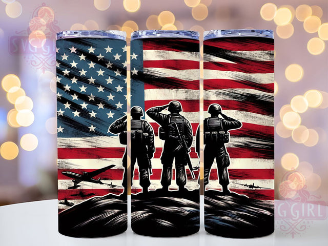 Memorial Day Patriotic Tumbler Wrap, Patriotic Drinkware, Veterans Sublimation Design, 20Oz Tumbler Wrap, American Flag Cup Wrap, Military Appreciation Drinkware, Memorial Gift Tumbler Wrap Sublimation SvggirlplusArt 