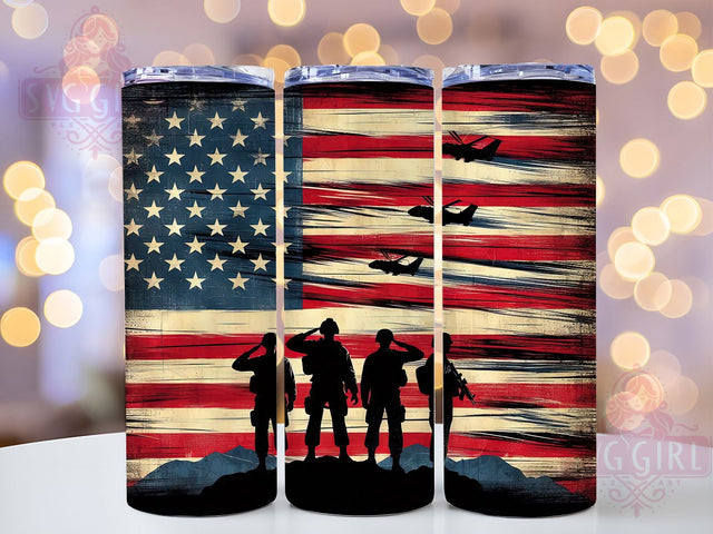 Memorial Day Patriotic Tumbler Wrap, Patriotic Drinkware, Veterans Sublimation Design, 20Oz Tumbler Wrap, American Flag Cup Wrap, Military Appreciation Drinkware, Memorial Gift Tumbler Wrap Sublimation SvggirlplusArt 