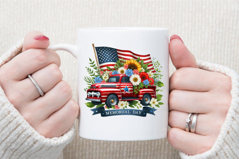 Memorial Day Truck Clipart Sublimation designartist 