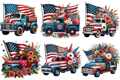 Memorial Day Truck Clipart Sublimation designartist 