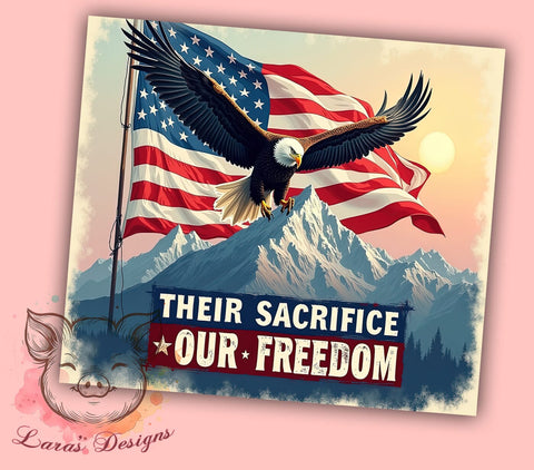 Memorial Day Tumbler, Veteran Gift, 20oz Tumbler Wrap, Patriotic Design, Sublimation PNG, Military Appreciation, Digital Download, Independence Day Decor Sublimation Lara' s Designs 