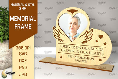 Memorial Frame Laser Cut. Personalized Memorial Frame SVG SVG Evgenyia Guschina 