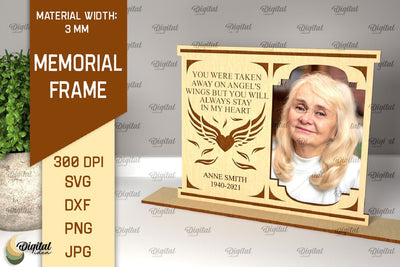 Memorial Frame Laser Cut. Personalized Memorial Frame SVG SVG Evgenyia Guschina 