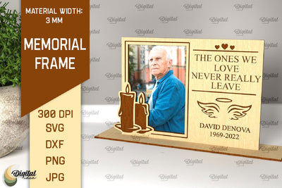 Memorial Frame Laser Cut. Personalized Memorial Frame SVG SVG Evgenyia Guschina 