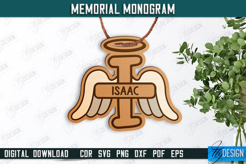 Memorial Monogram Bundle | Christmas Tree Toy | Personalized Monogram | Memorial Sign | CNC Files SVG Fly Design 