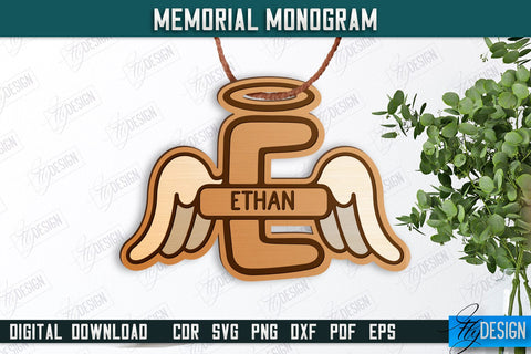 Memorial Monogram Bundle | Christmas Tree Toy | Personalized Monogram | Memorial Sign | CNC Files SVG Fly Design 