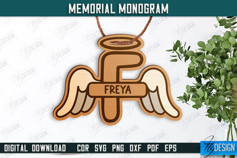 Memorial Monogram Bundle | Christmas Tree Toy | Personalized Monogram | Memorial Sign | CNC Files SVG Fly Design 