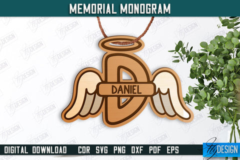 Memorial Monogram Bundle | Christmas Tree Toy | Personalized Monogram | Memorial Sign | CNC Files SVG Fly Design 