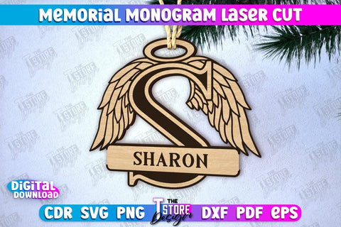 Memorial Monogram Bundle | Christmas Tree Toy | Personalized Monogram | Memorial Sign | CNC Files SVG The T Store Design 
