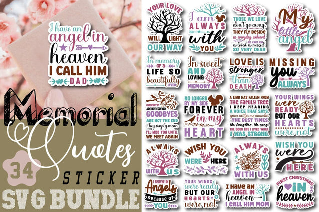 Memorial-Quotes-Sticker-Svg-Bundle SVG Angelina750 