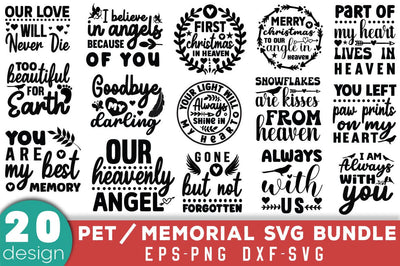 Memorial Quotes SVG Bundle SVG Angelina750 