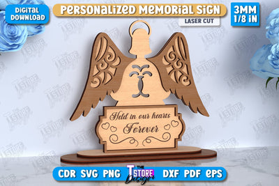 Memorial Sign Laser Cut | Sympathy Gift | Remembrance Sign | CNC File SVG The T Store Design 