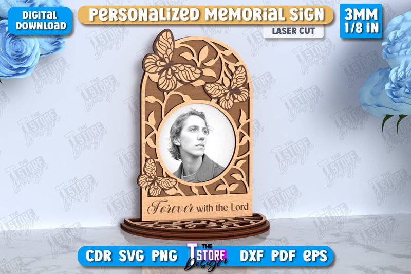 Memorial Sign Laser Cut | Sympathy Gift | Remembrance Sign | CNC File SVG The T Store Design 