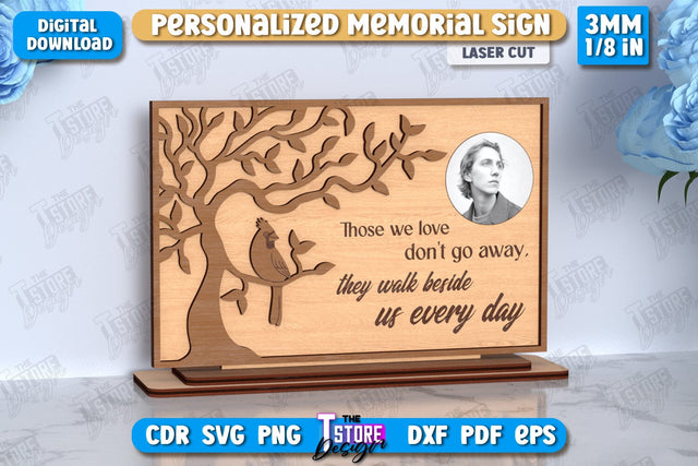 Memorial Sign Laser Cut | Sympathy Gift | Remembrance Sign | CNC File SVG The T Store Design 