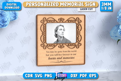 Memorial Sign Laser Cut | Sympathy Gift | Remembrance Sign | CNC File SVG The T Store Design 