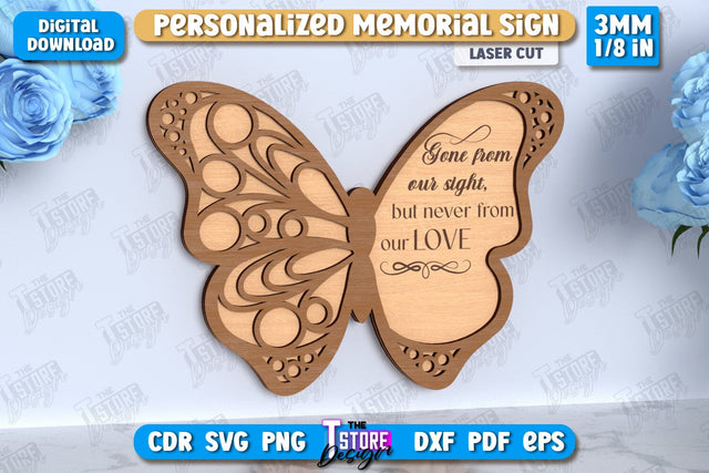 Memorial Sign Laser Cut | Sympathy Gift | Remembrance Sign | CNC File SVG The T Store Design 
