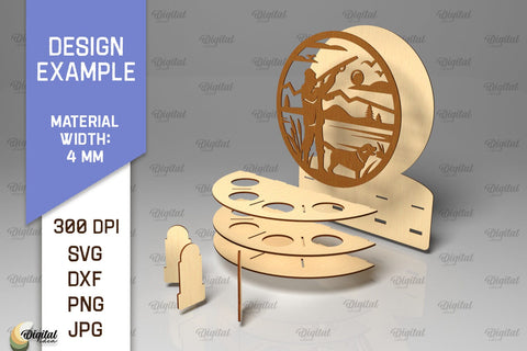 Men Shot Glass Holder Laser Cut. Shot Glass SVG Design SVG Evgenyia Guschina 