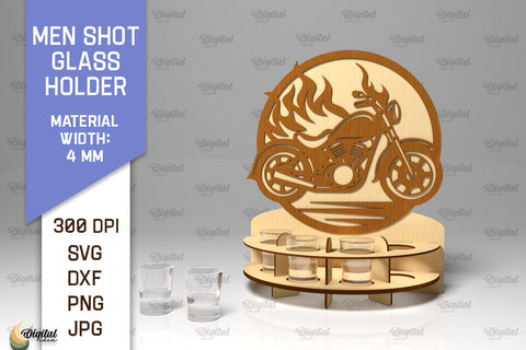 Men Shot Glass Holders Laser Cut Bundle. Shot Glass SVG SVG Evgenyia Guschina 