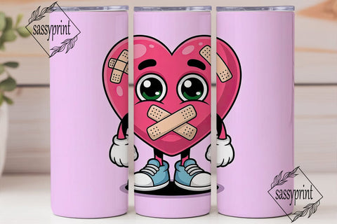Mended Heart 20oz Tumbler Wrap Sublimation sassyprint 