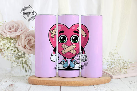 Mended Heart 20oz Tumbler Wrap Sublimation sassyprint 