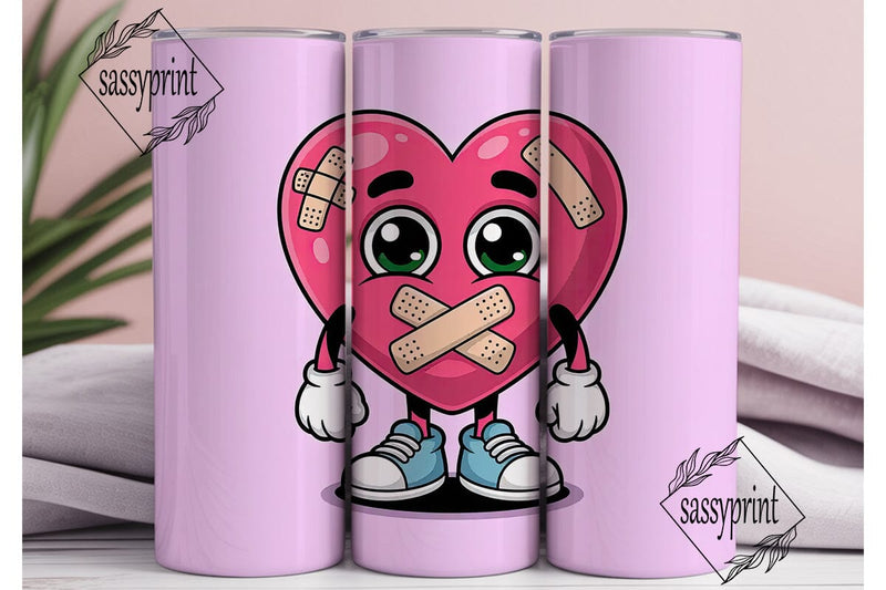 Mended Heart 20oz Tumbler Wrap Sublimation sassyprint 