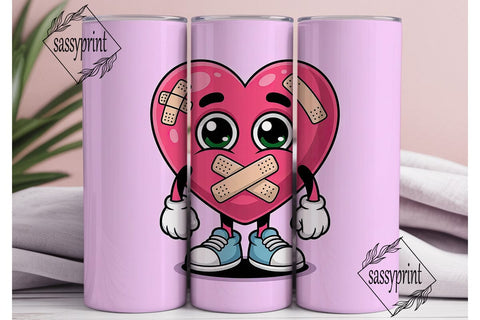 Mended Heart 20oz Tumbler Wrap Sublimation sassyprint 