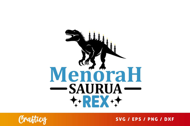 Menorah saurus rex Svg Design SVG Designangry 