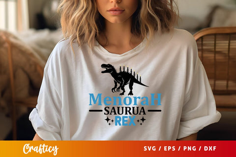 Menorah saurus rex Svg Design SVG Designangry 