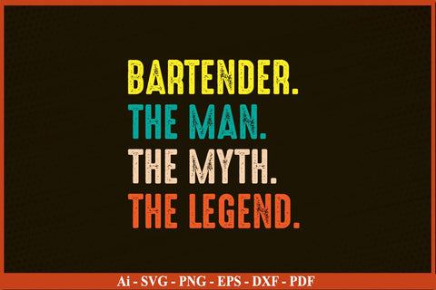 Mens Funny Bartender t-shirt Bartender SVG PNG Craft Cut File SVG SVG Print File 