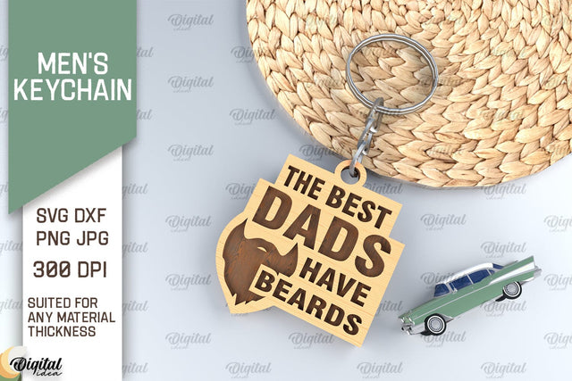 Men's Keychain SVG. Father's Day Keychain Laser Cut SVG Evgenyia Guschina 