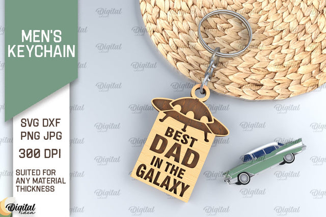 Men's Keychain SVG. Father's Day Keychain Laser Cut SVG Evgenyia Guschina 