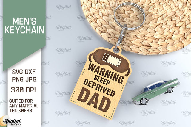 Men's Keychain SVG. Father's Day Keychain Laser Cut SVG Evgenyia Guschina 