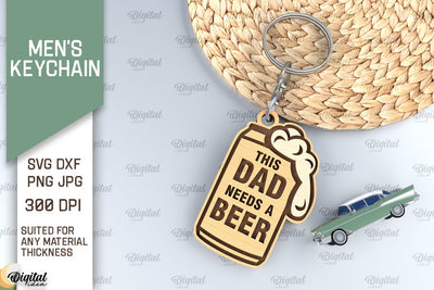 Men's Keychain SVG. Father's Day Keychain Laser Cut SVG Evgenyia Guschina 