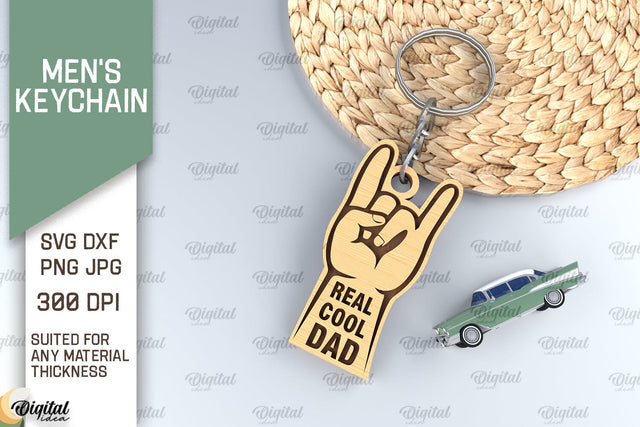 Men's Keychain SVG. Father's Day Keychain Laser Cut SVG Evgenyia Guschina 