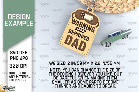 Men's Keychains SVG Bundle. Father's Day Keychains Laser Cut SVG Evgenyia Guschina 