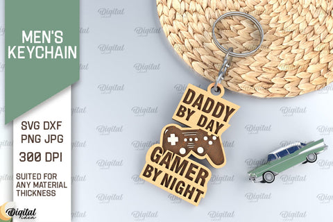 Men's Keychains SVG Bundle. Father's Day Keychains Laser Cut SVG Evgenyia Guschina 