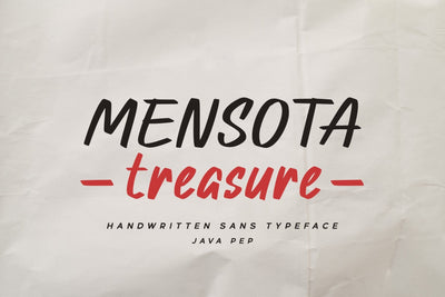 Mensota treasure / Handwritten sans Font Javapep 